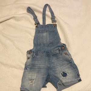 Jean overall shorts